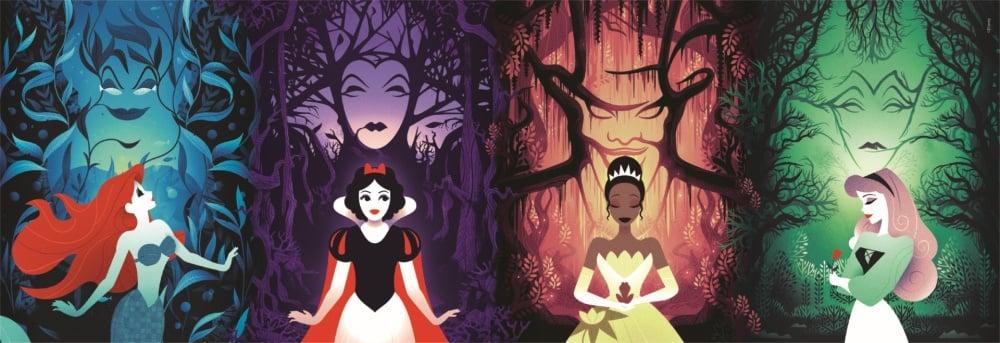 DISNEY - Ariel, Snow White, Tiana and Aurora - Panorama Puzzle 1000P