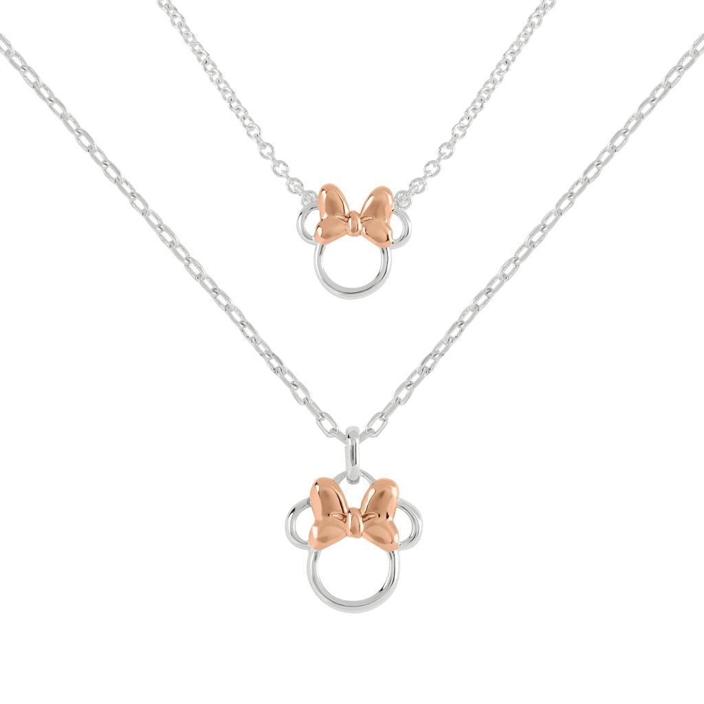 MINNIE - Set Maman & Fille - 2 Colliers en Laiton Plaqué Argent