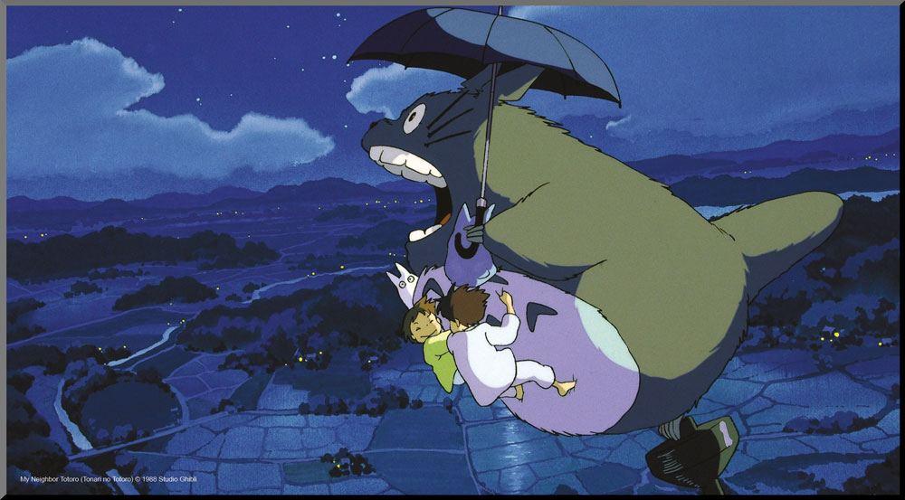 STUDIO GHIBLI - Totoro & Umbrella - Wooden Wall Art 37.5x20.5cm