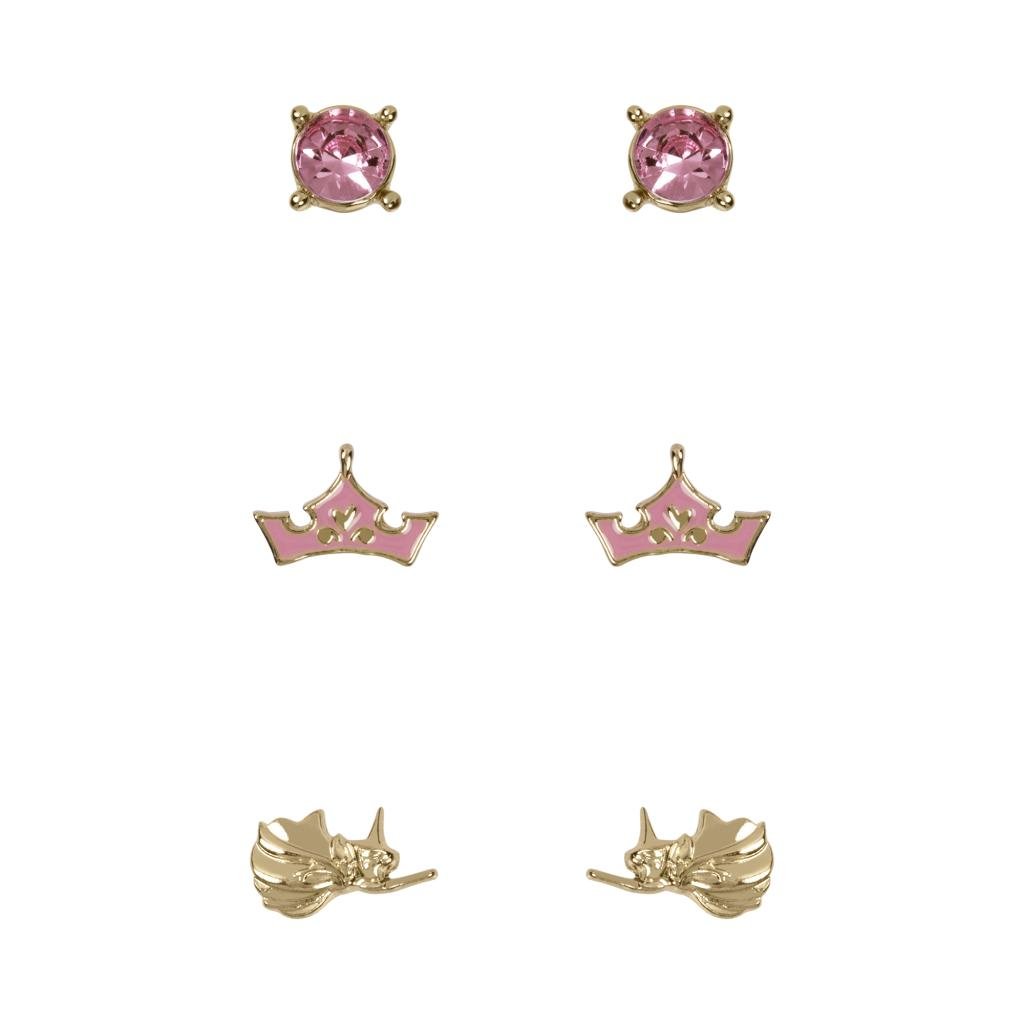SLEEPING BEAUTY - 3 Pairs of Studs Earrings