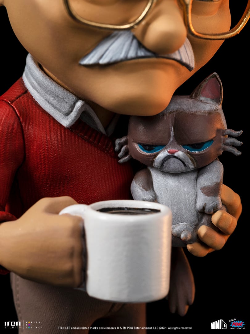 MARVEL - Stan Lee with Grumpy Cat - Figure Mini Co. 15cm
