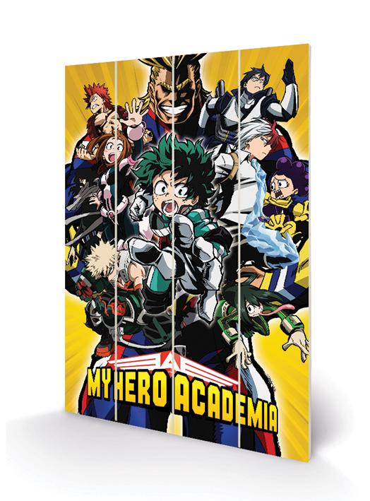 MY HERO ACADEMIA - Heroes - Impression sur bois 40x59cm REPROD