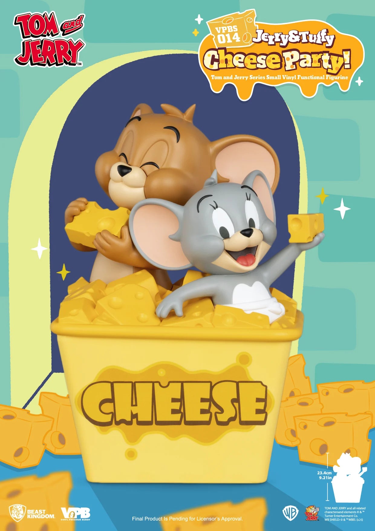 TOM & JERRY - "Jerry & Tuffy Cheese Party" - Bank 23.4cm