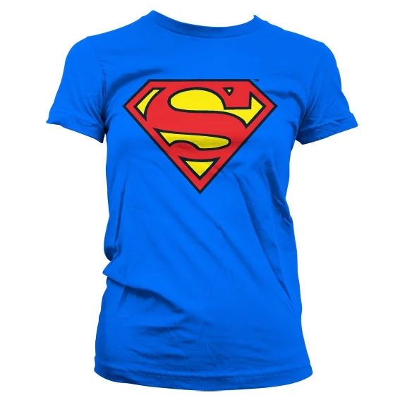 SUPERMAN - T-Shirt Shield - GIRL - Blue (XXL)