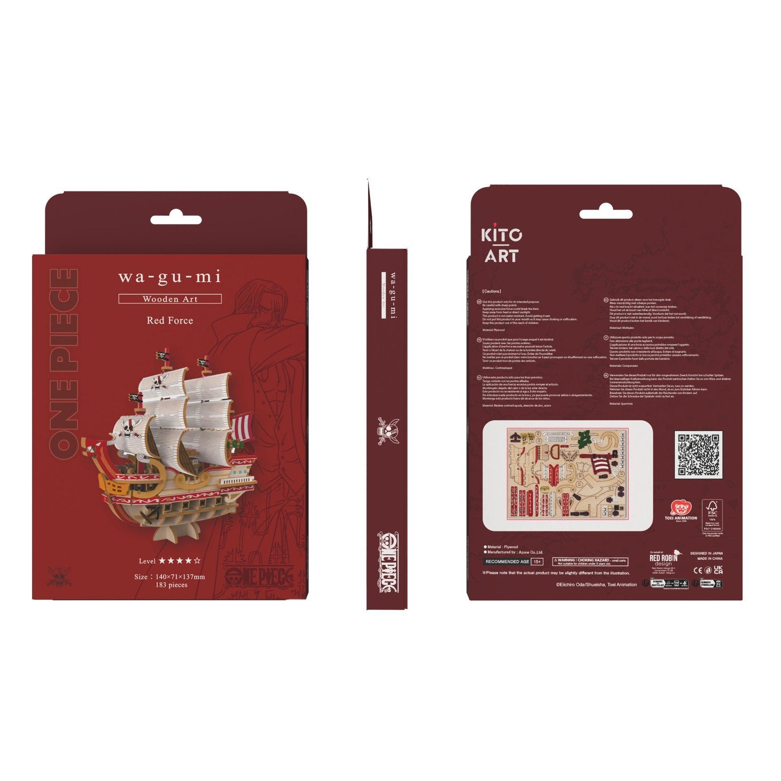 ONE PIECE - Red Force - Wood Model Kit 14cm