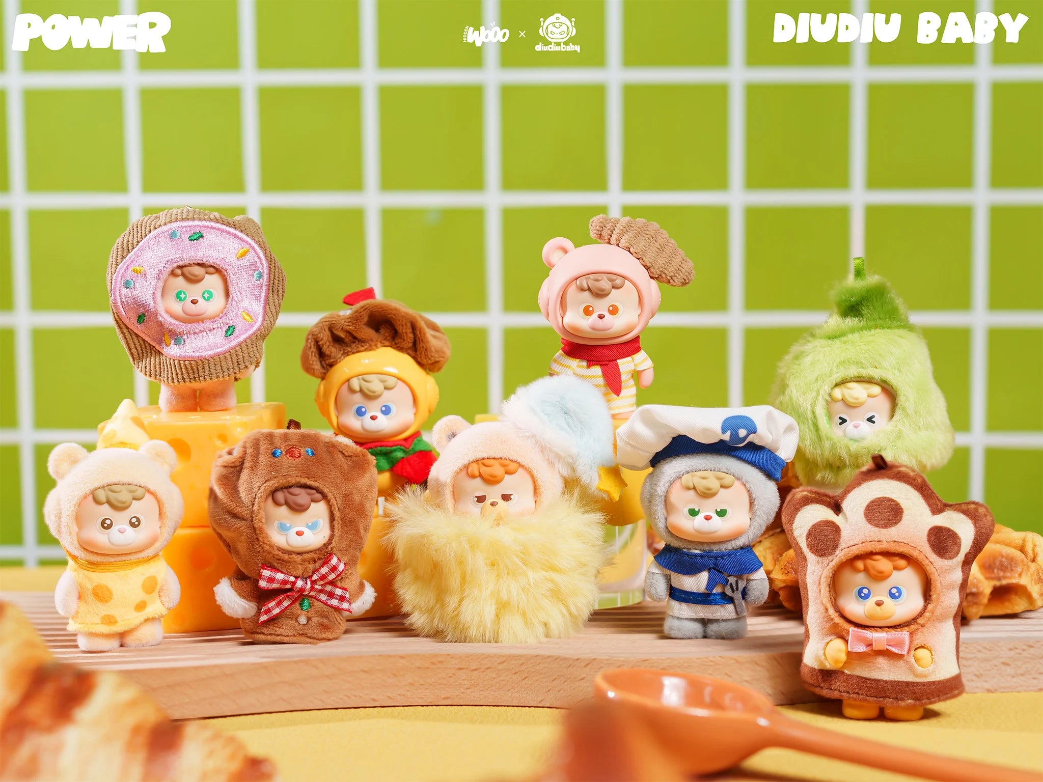 WOOO - Diu Diu Baby Power Bears BLIND BOX (8pcs) - 6cm