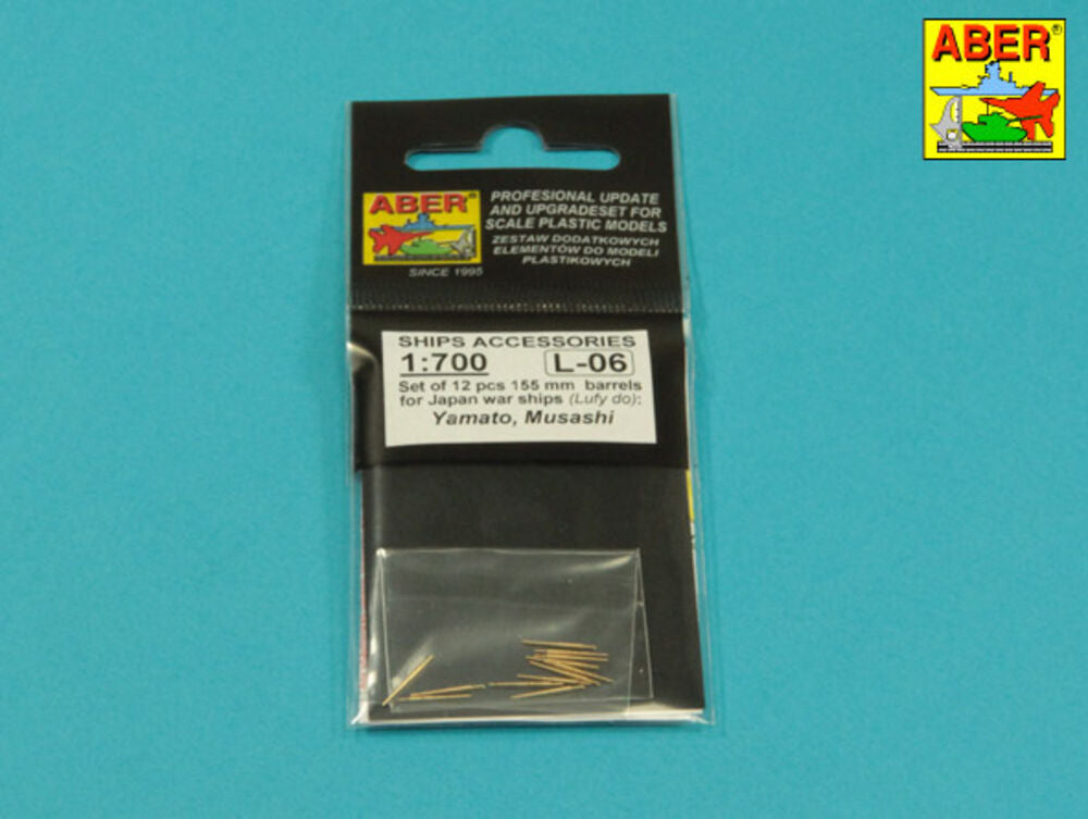 Set of 12 pcs 155 mm barrels for ships Yamato,Musashi