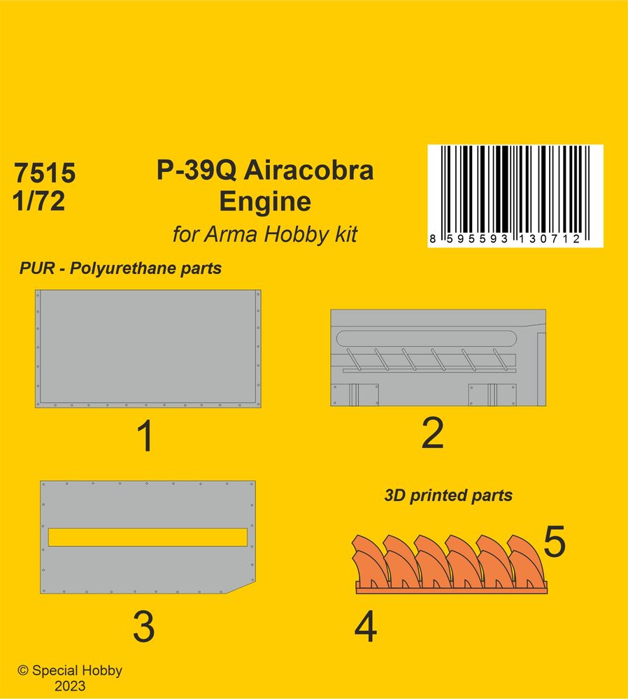 P-39Q Airacobra Engine 1/72