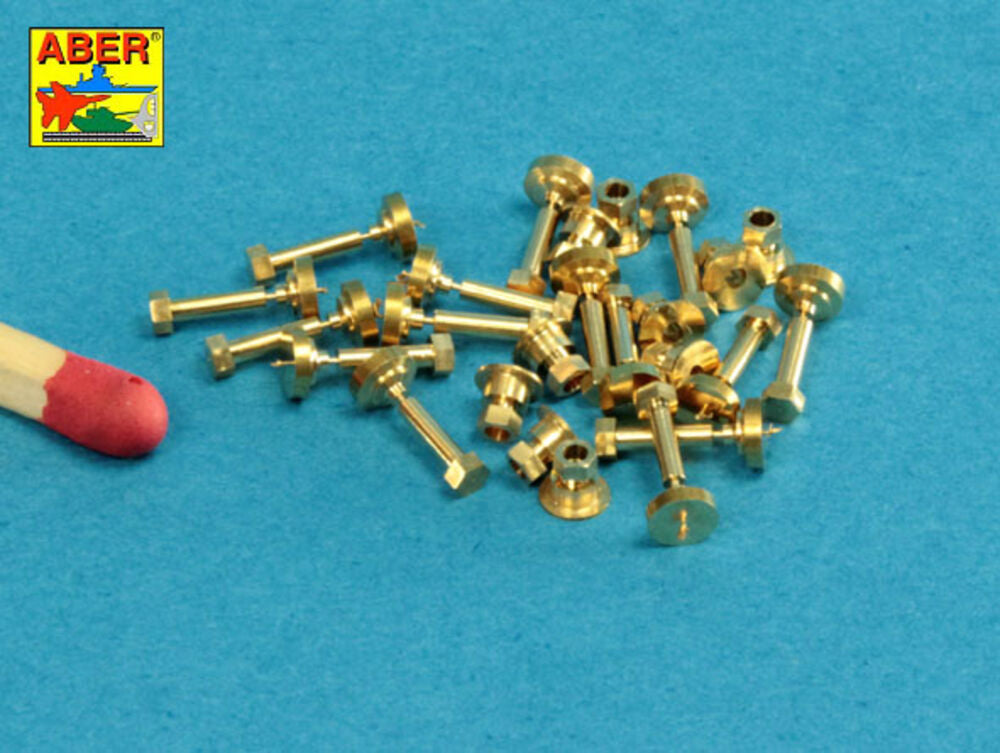 Turned imitation of Hexagonal bolts & nuts 1,6 x 4,0 mm x 15 pcs. And 1,6mm nuts x 10 pcs.