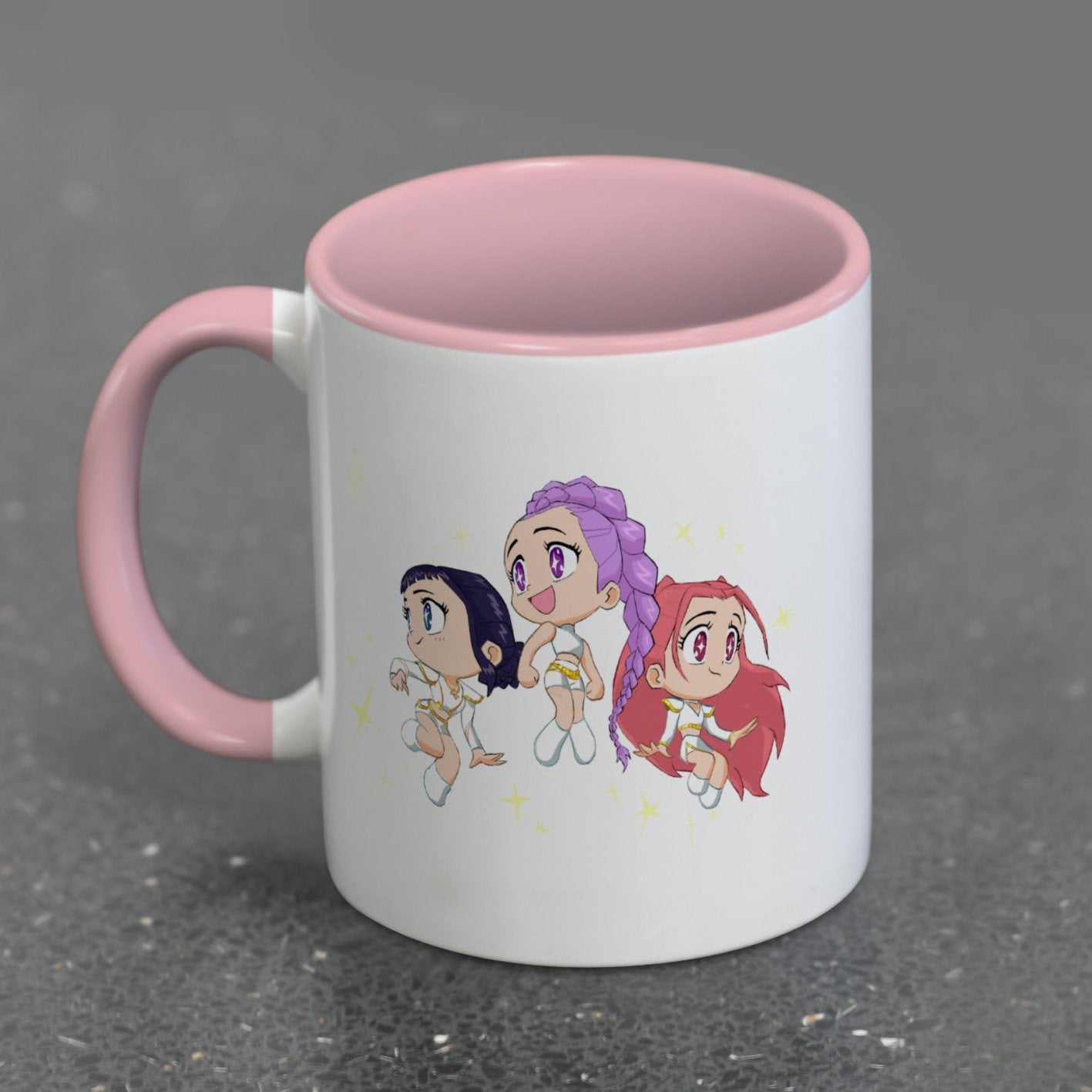 K-POP DEMON HUNTERS - Huntrix Chibi - Colored inner Mug 11oz