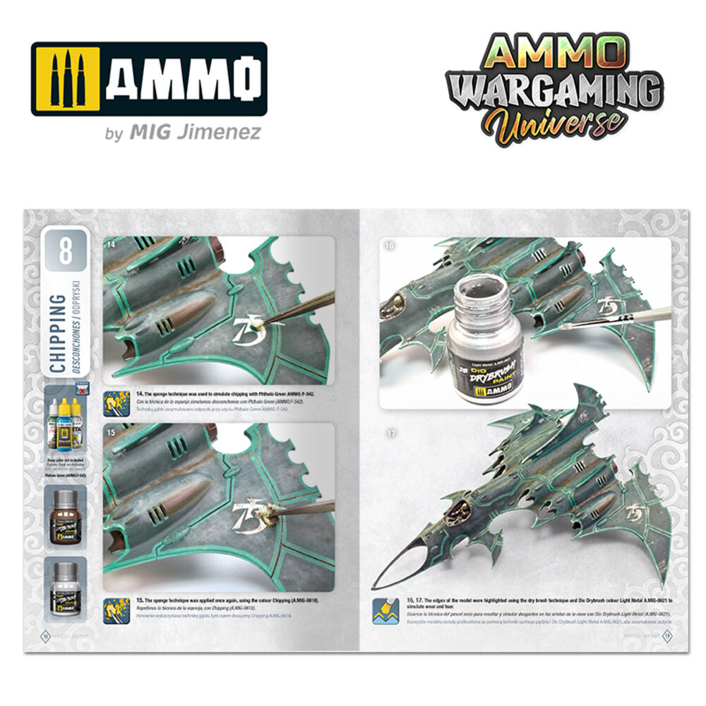 AMMO WARGAMING UNIVERSE Book 08 - Aircraft and Spaceship Weathering (English, Castellano, Polski)