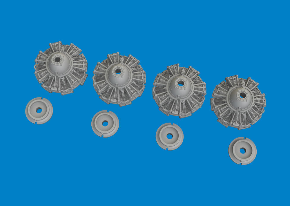 B-24J engines PRINT HOBBY BOSS
