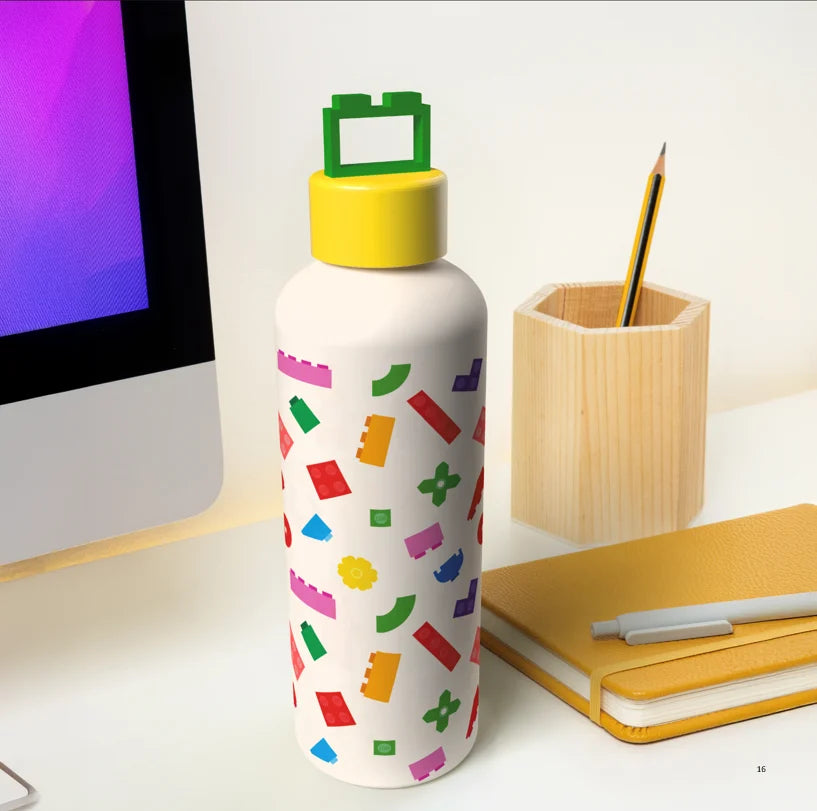 LEGO - Metal Water Bottle with Shaped Lid 500ml