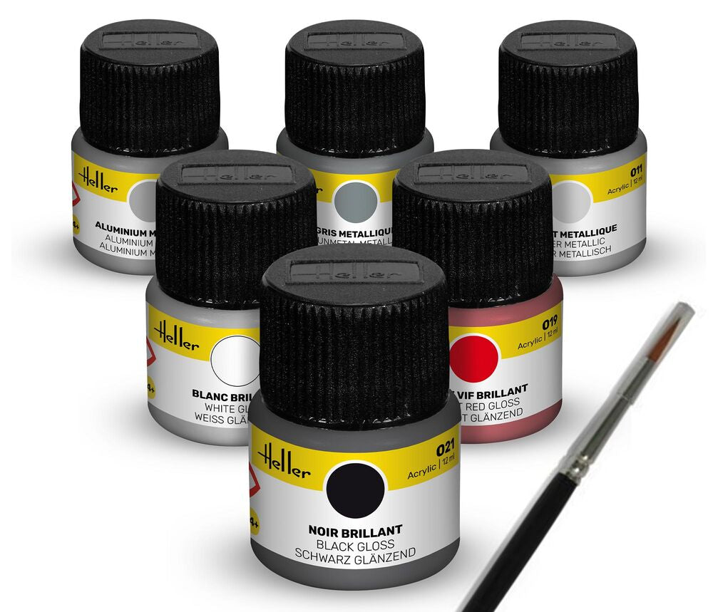 Acrylic Colour Set ���Sports Car��� 6 x 12 ml + Brush