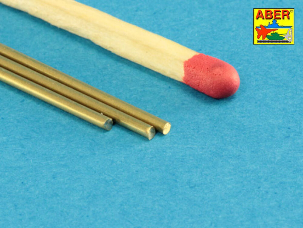 Brass round rods ? 1,2mm length 250mm x 3 pcs.