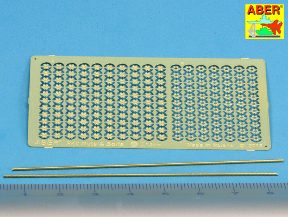 Hexagonal bolts & nuts 1,5mm useful for 1/16 scale