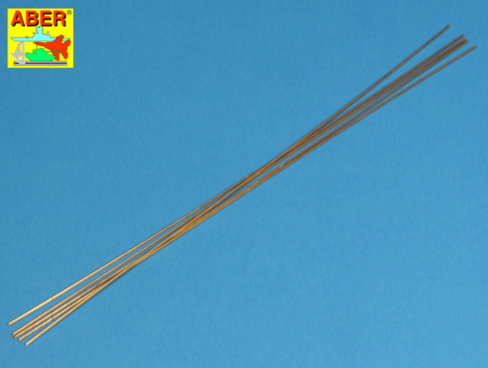 Brass round rods 1,0mm length 250mm x 5 pcs.
