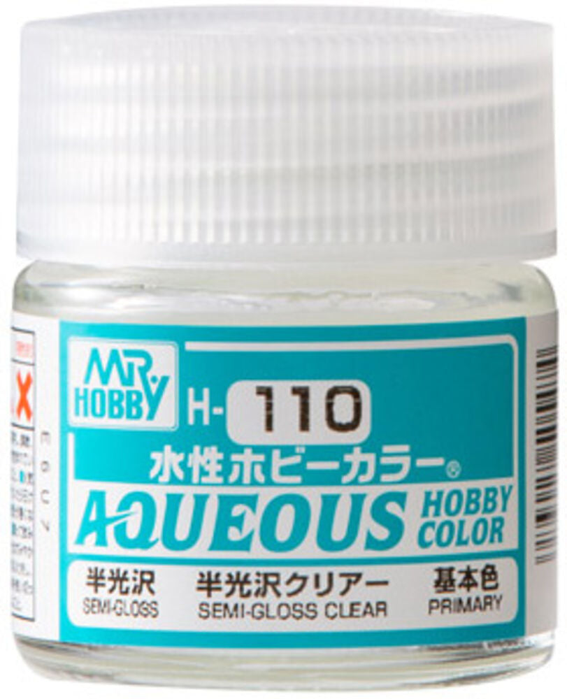 Mr Hobby -Gunze Aqueous Hobby Colors (10 ml) Premium Clear Semi-Gloss