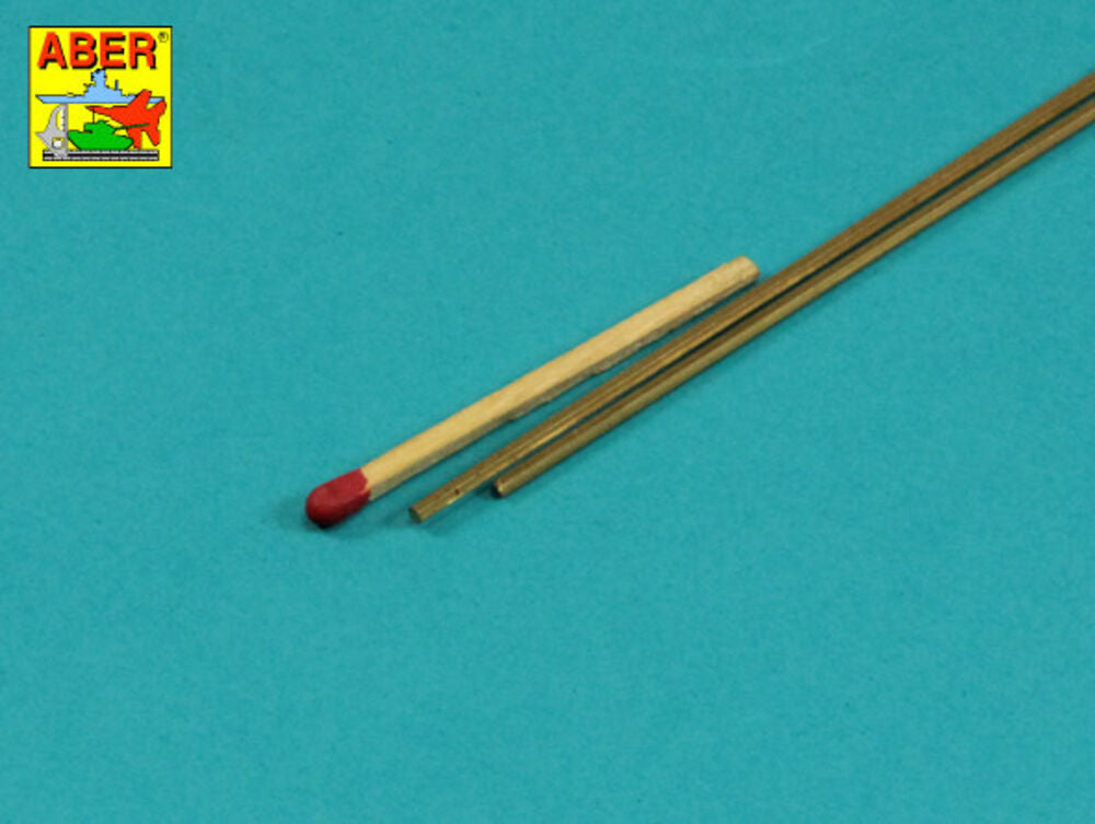 Brass hexagonal rods 1,5mm length 245mm x2 pcs.