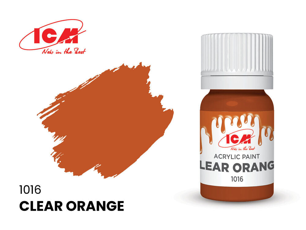 CLEAR COLORS Clear orange bottle 12 ml