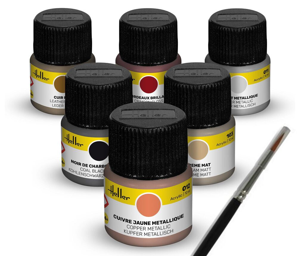 Acrylic Colour Set ���Oldtimer��� 6 x 12 ml + Brush