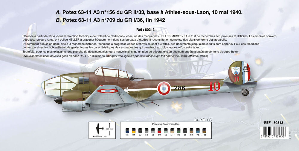 Potez 63-11 A3. No.156/709 - Heller Museum