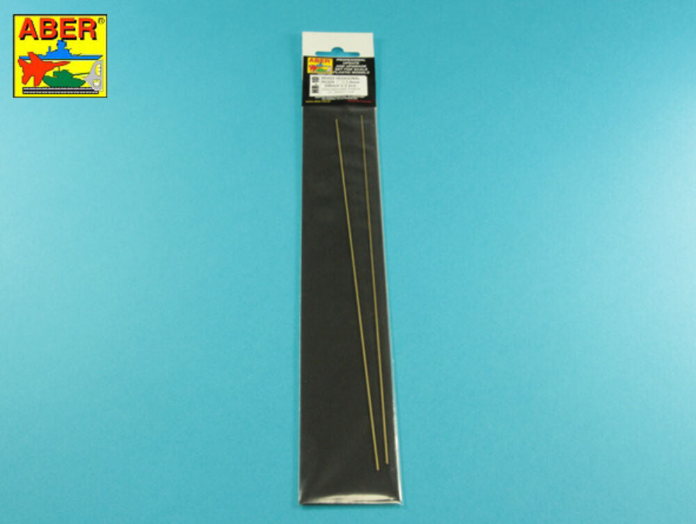 Brass hexagonal rods 1,0mm length 245mm x2 pcs.