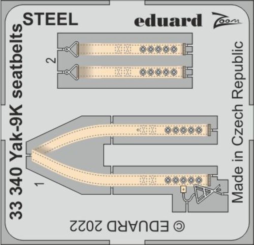 Yak-9K seatbelts STEEL for ICM