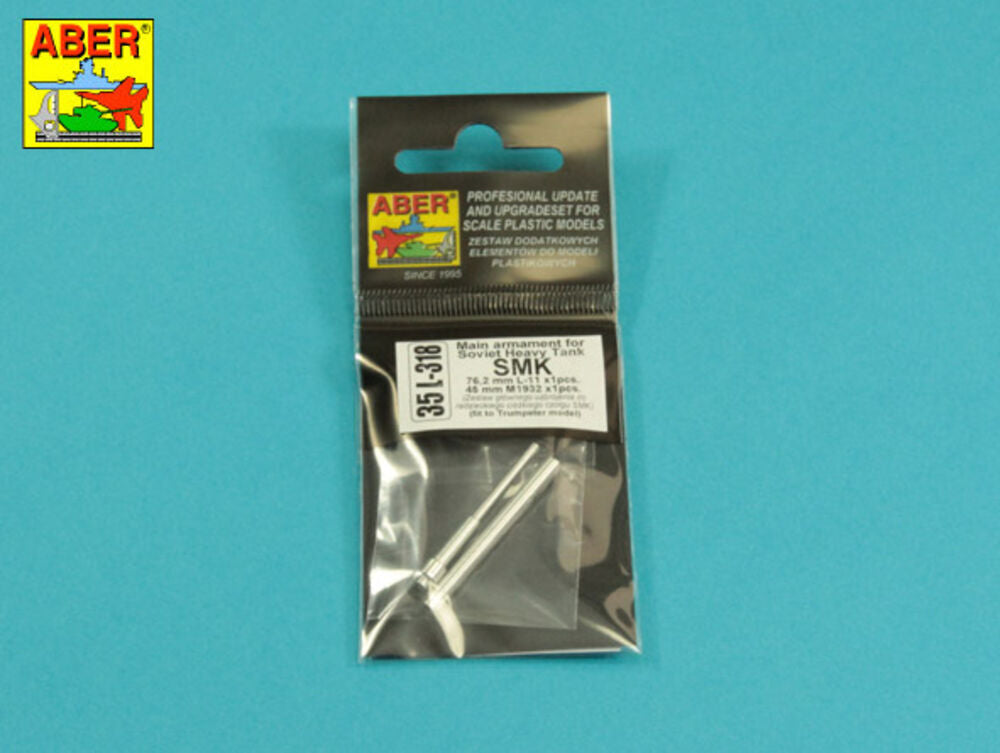 Main Armament for Soviet Heavy Tank SMK 1x76,2mm L-11, 1x45mm M1932,