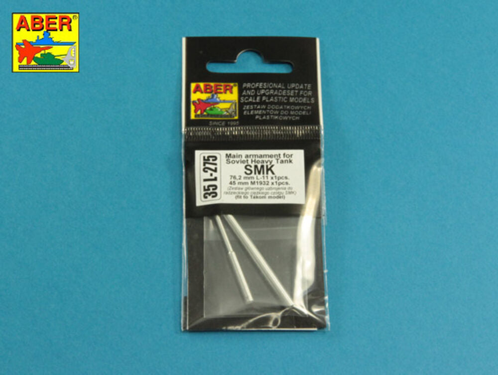 Main Armament for Soviet Heavy Tank SMK 1x76,2mm L-11, 1x45mm M1932,