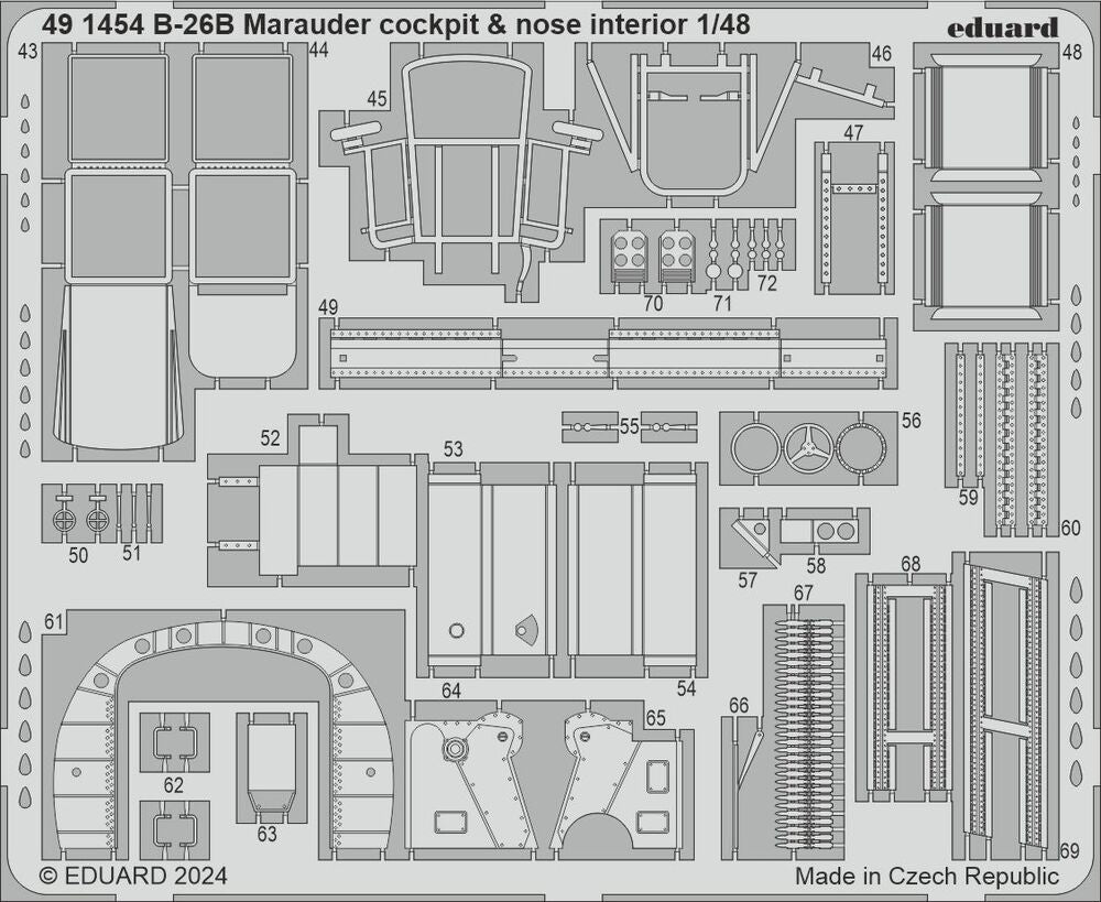 B-26B Marauder cockpit & nose interior ICM