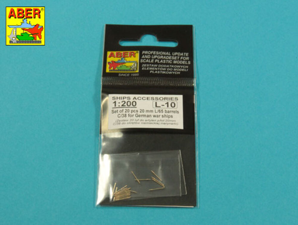 Set of 20 pcs 20 mm L/65 barrels C/38 for German ships