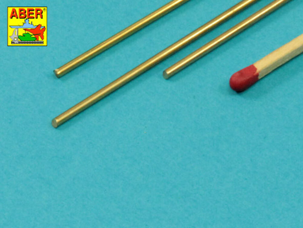 Brass round rods ? 1,5mm length 245mm x 3 pcs.