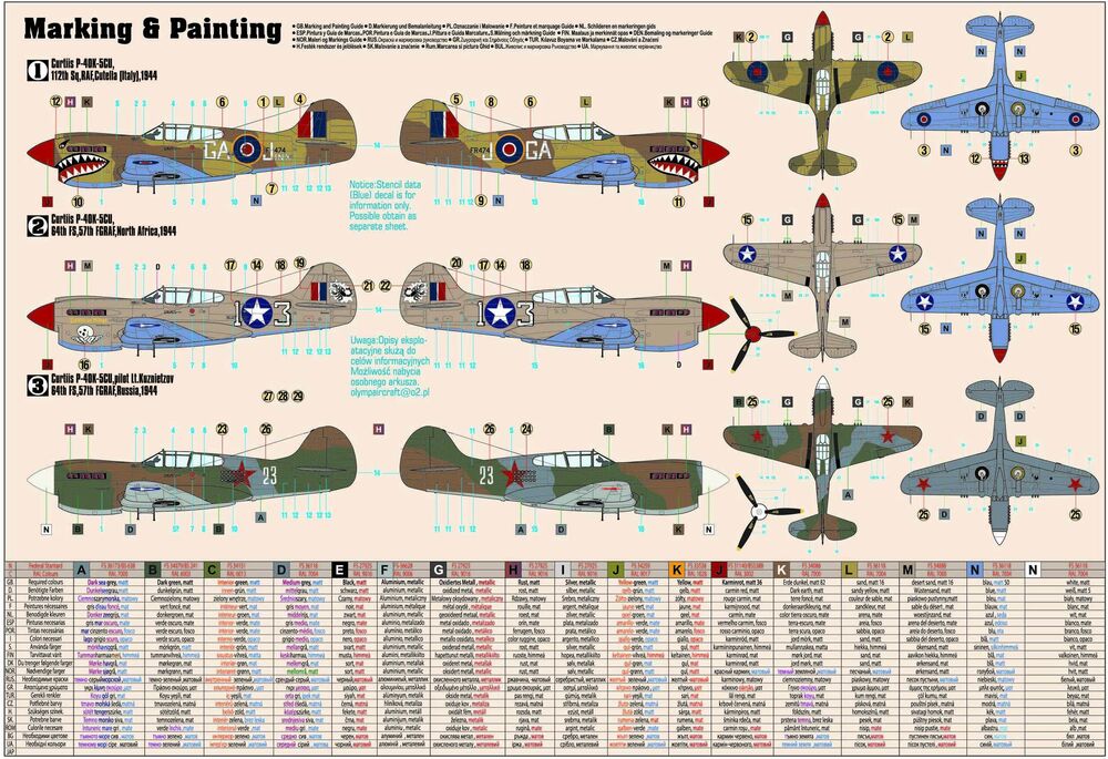 P-40 K Kittyhawk Mk.III START SET