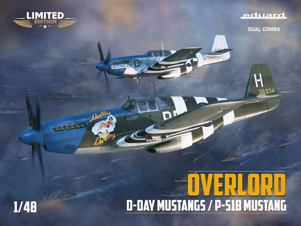OVERLORD: D-DAY MUSTANGS / P-51B MUSTANG DUAL COMBO 1/48 EDUARD-LIMITED