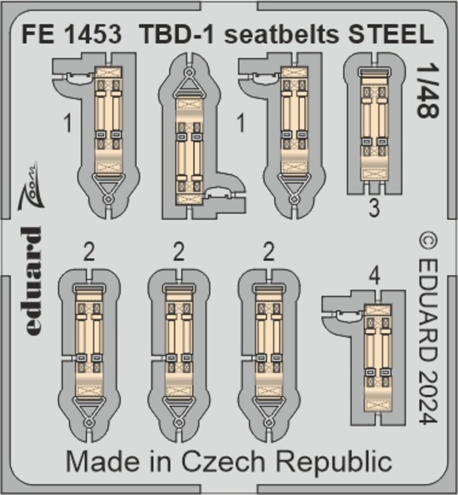 TBD-1 seatbelts STEEL HOBBY BOSS