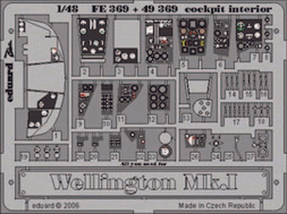 Wellington Mk.I cockpit interior f��r Trumpeter Bausatz