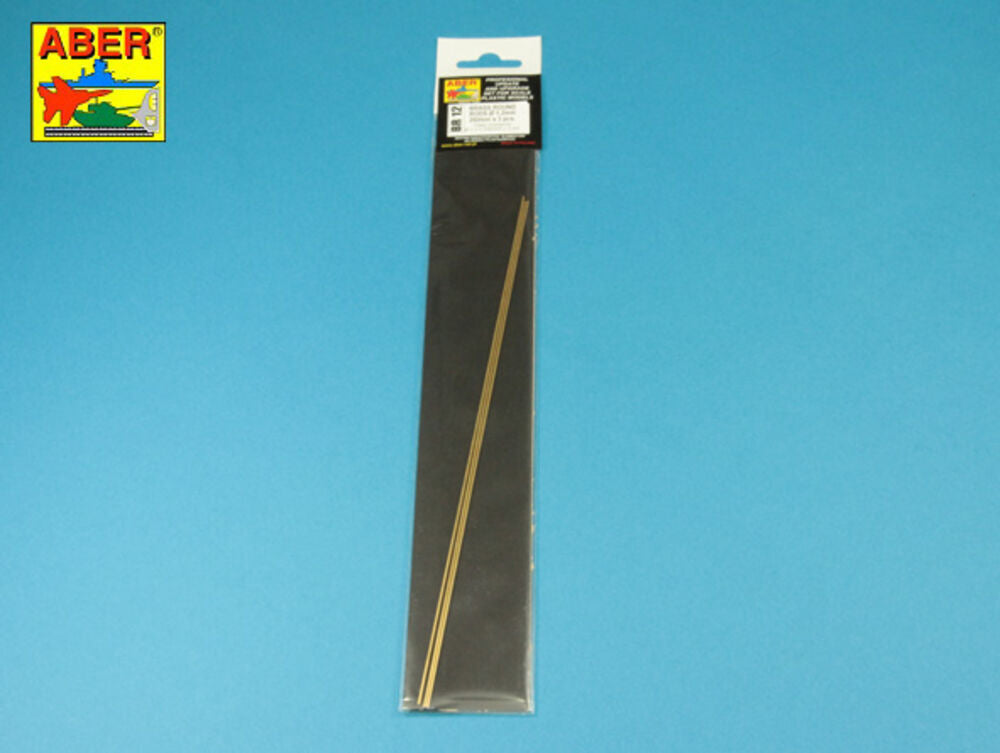Brass round rods ? 1,2mm length 250mm x 3 pcs.