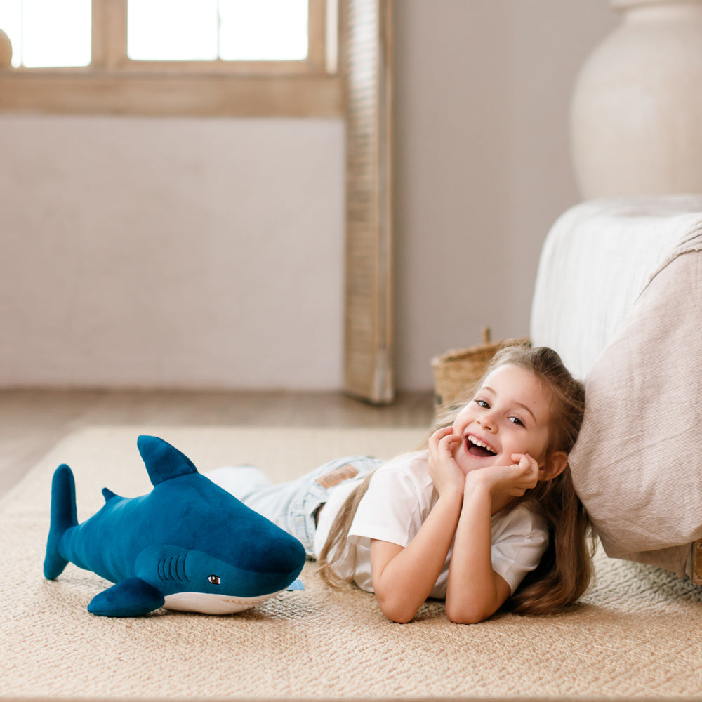 Plush toy WP MERCHANDISE Shark turquoise, 50 cm