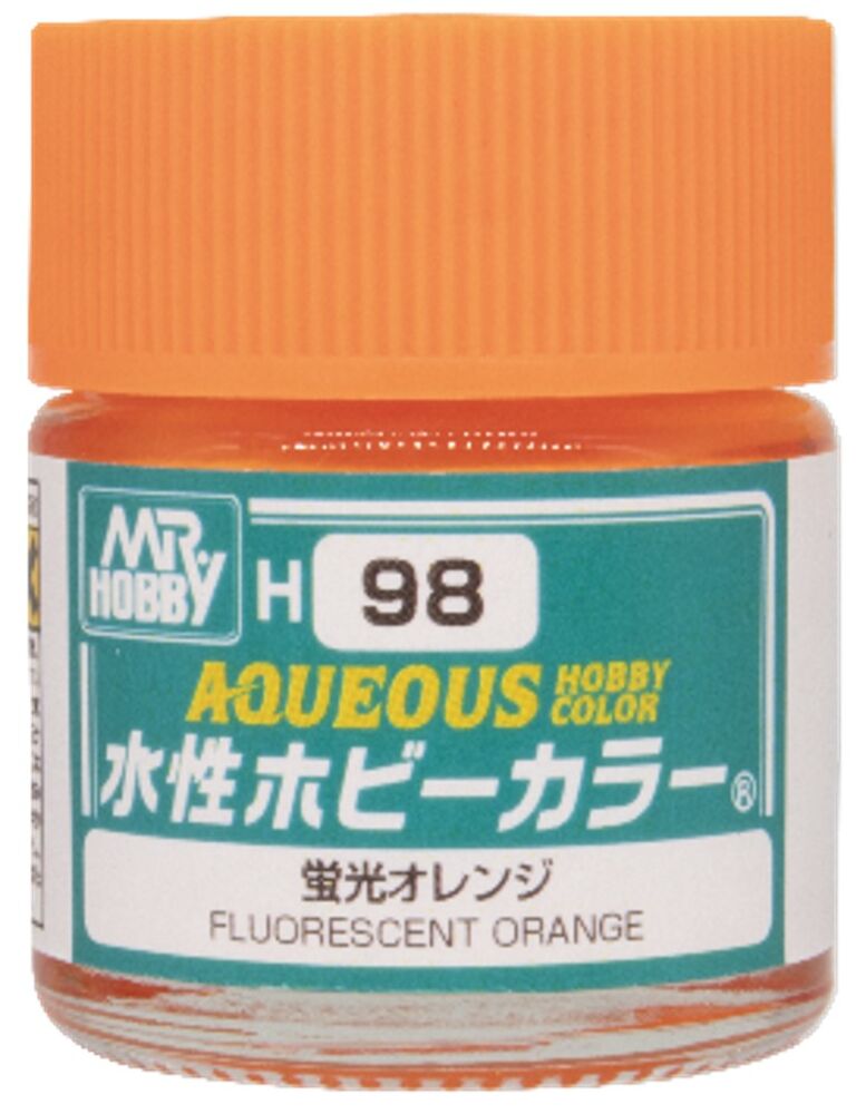 Mr Hobby -Gunze Aqueous Hobby Colors (10 ml) Fluorescent Orange