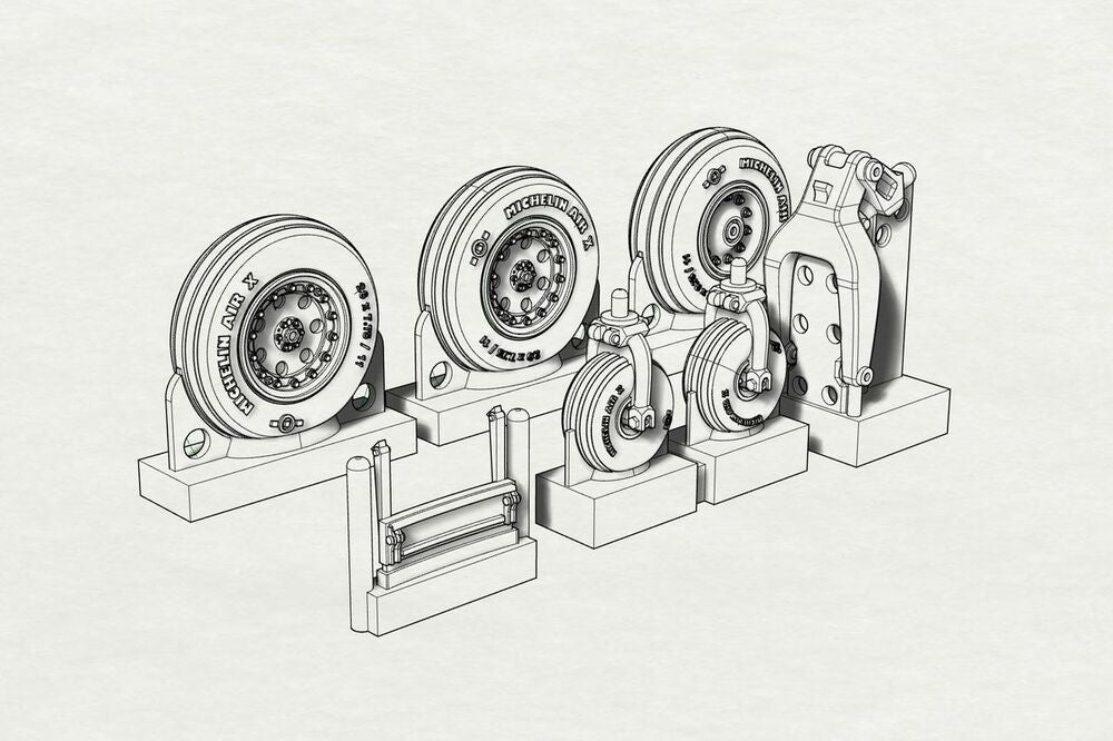 AV8B Wheels (Hasegawa kit)