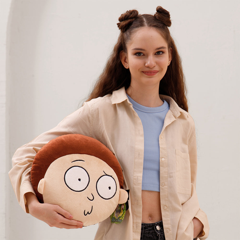 Plush pillow RICK AND MORTY Morty's face 36 cm