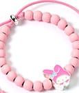 Hello Kitty Bracelet pink beads with My Melody Charm 21 cm