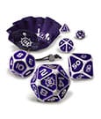 Enhance Tabletop Series Metal RPG Dice Set Purple (7)