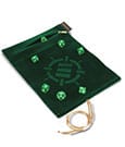 Enhance Tabletop Roll on a Scroll Bag with Dice Green