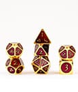 FanRoll Dice Set Gold with Purple Enamel (7)