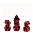 FanRoll Dice Set Red with Black Enamel (7)