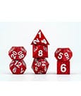 Dragon Storm Sharp Edge Silicone Dice Set Red Dragon Scales (7)
