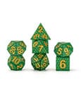 Dragon Storm Sharp Edge Silicone Dice Set Green Dragon Scales (7)