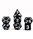 FanRoll Sharp Edge Silicone Dice Set Gold Scatter (7)